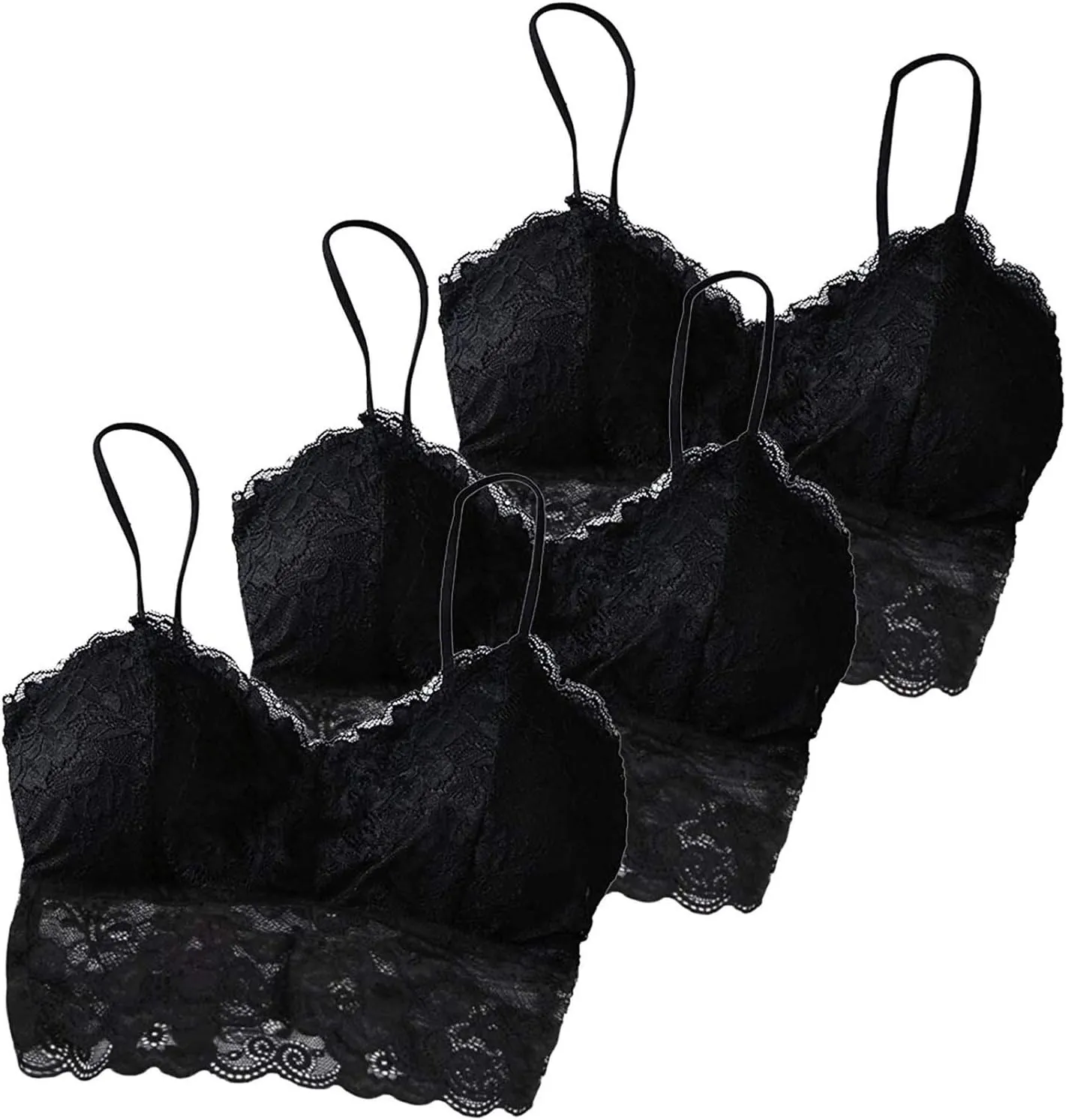 3PC Women Sexy Lace Floral Bras Vest Lingerie Chest Pad Sports Underwear Shape Bras Sleepwear Pajamas Nightwear