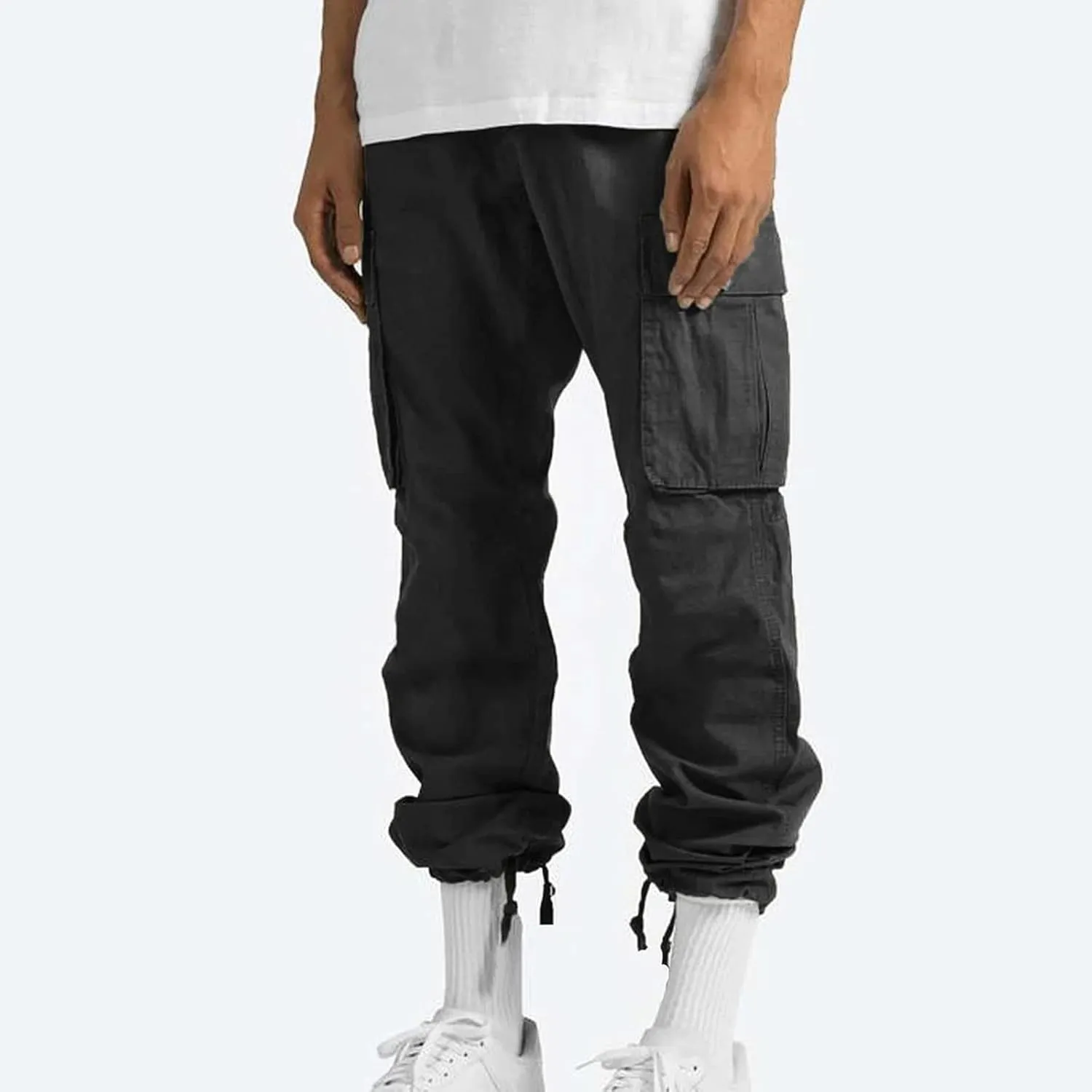 Baggy Cargo Pants for Men Relaxed Fit Lightweight Cargo Jogger Sweatpants Outdoor Workout Work Pants with Pockets