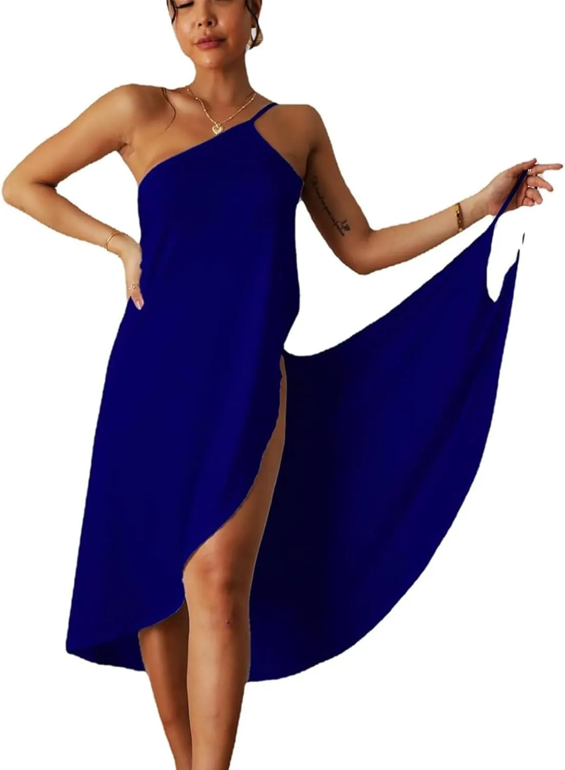 Bamboo Wrap Dress Cover Up, 2024 New Womens Cover Ups Beach Spaghetti Strap Sarongs Beach Backless Wrap Midi Dresses
