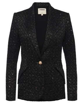 Black Multi Chamberlain Tweed Blazer