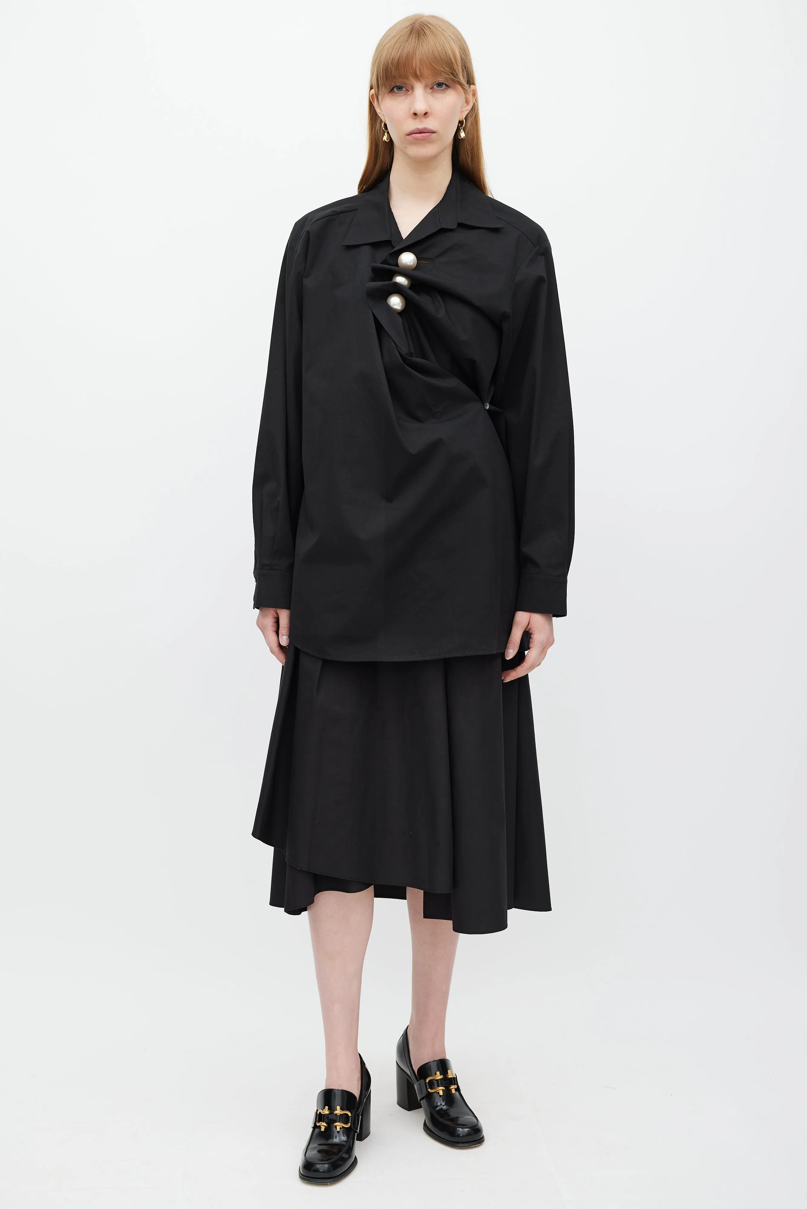 Black Pearl Button Venus Shirt