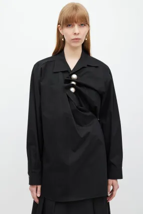 Black Pearl Button Venus Shirt