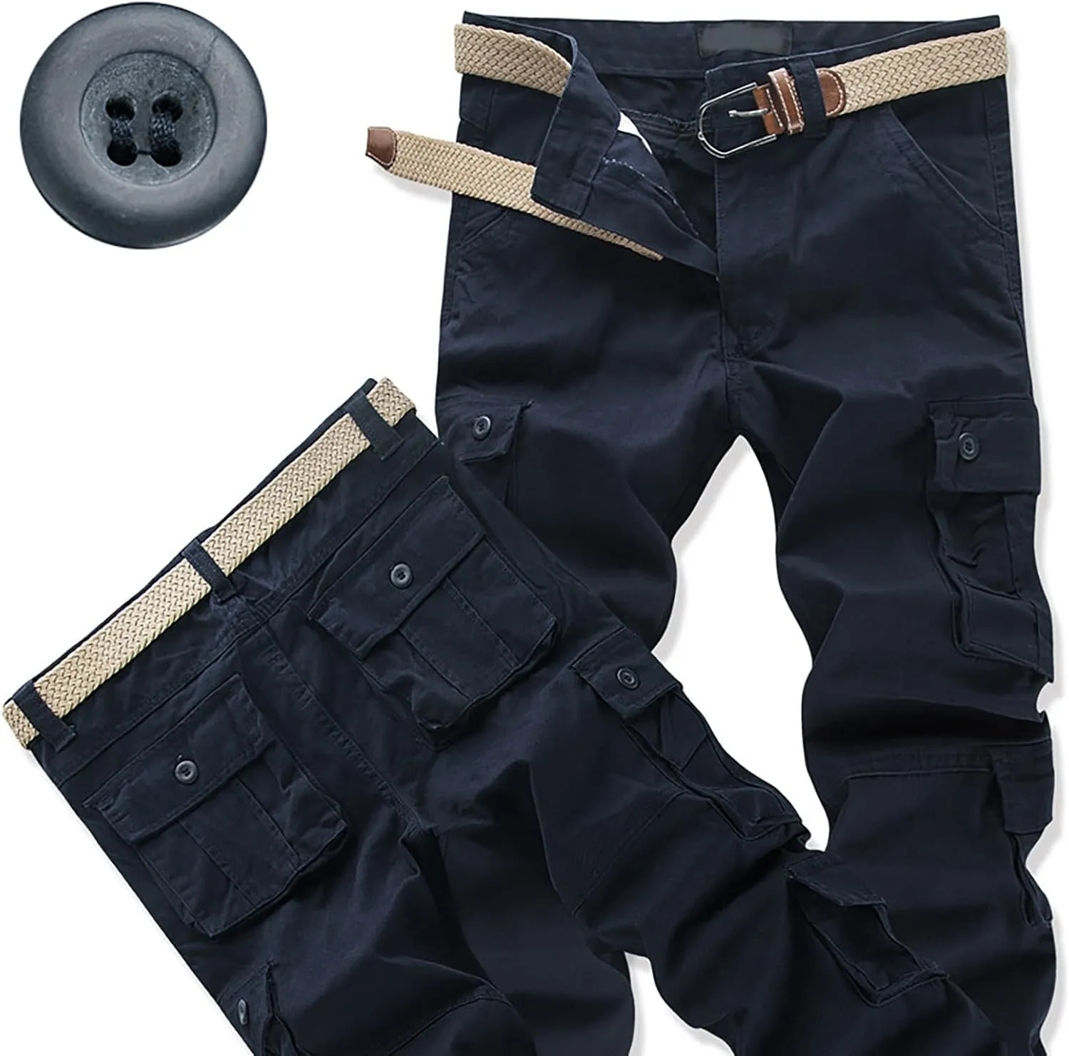 Cargo Pants for Men Relaxed Fit Camo Sweatpants with 8 Pockets Military Army Combat Hiking Pant Baggy Casual Trousers