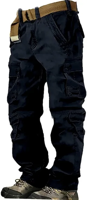 Cargo Pants for Men Relaxed Fit Camo Sweatpants with 8 Pockets Military Army Combat Hiking Pant Baggy Casual Trousers