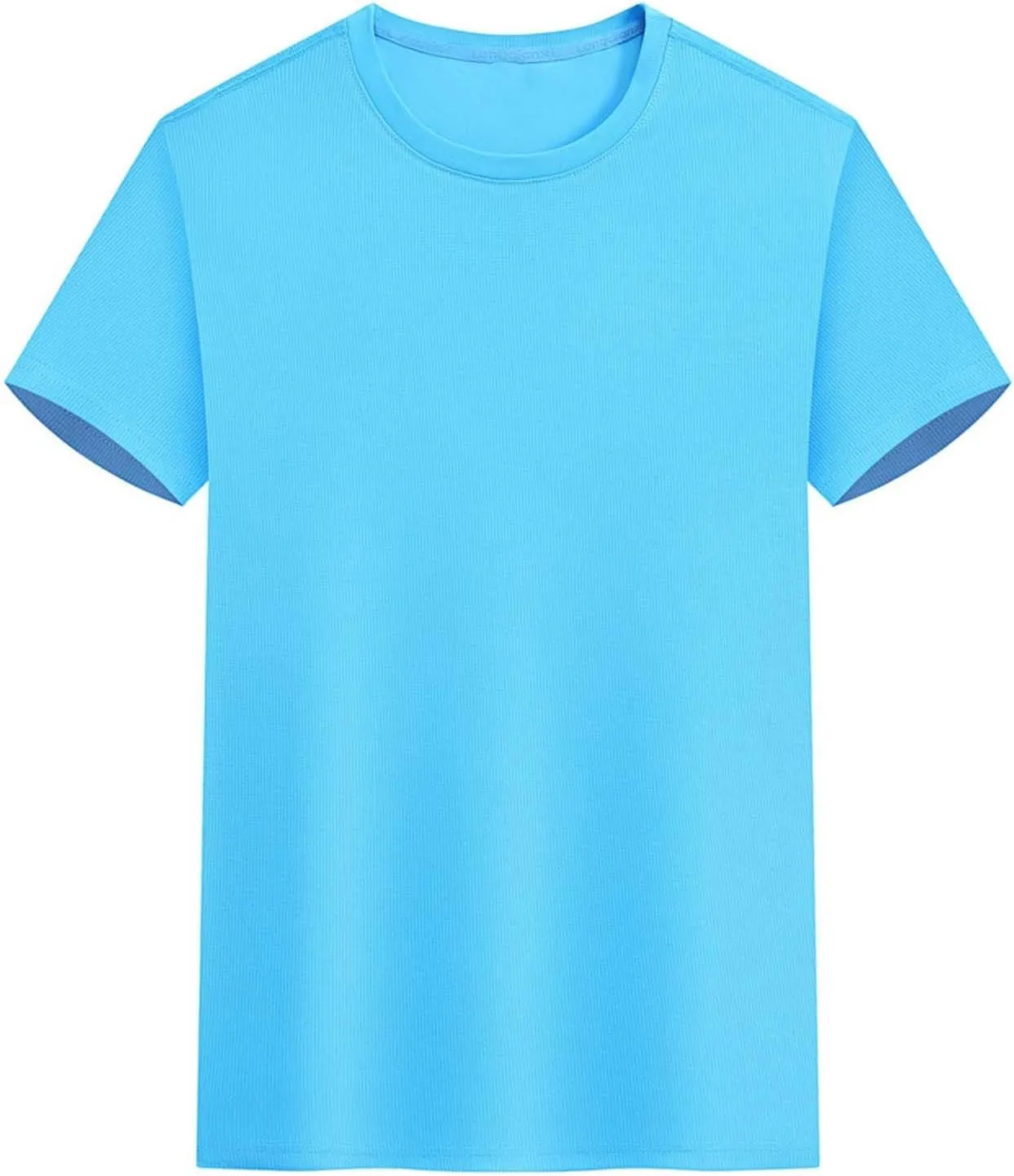 Casual Athletic T-Shirt for Men Solid-Color Short Sleeve Crewneck Summer Tops Workout Lightweight Breathable Tees
