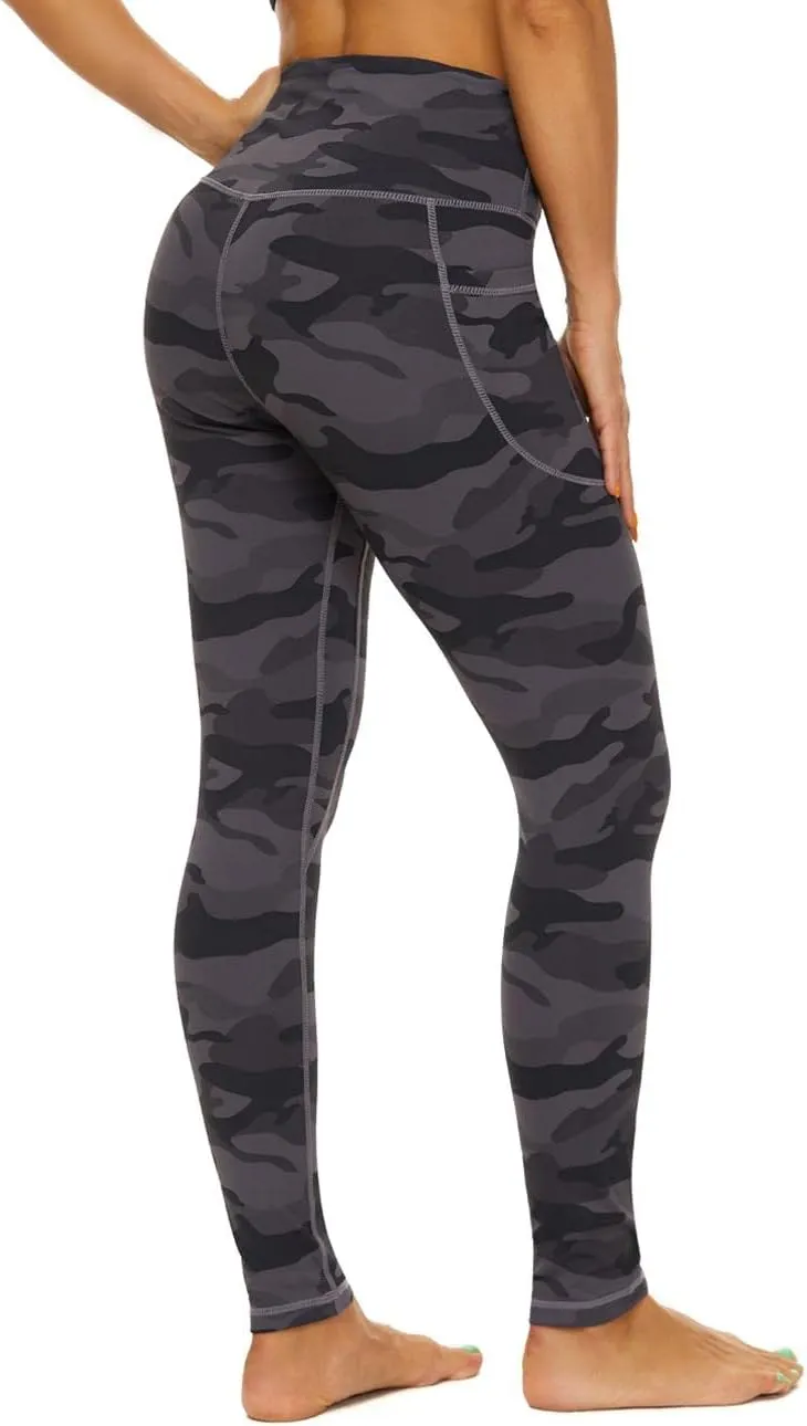 ccko High Waisted Leggings for Women with Pockets, Womens Yoga Pants Stretch Workout Leggings Tummy Control