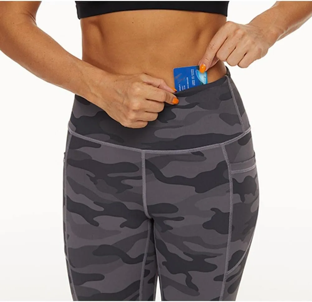 ccko High Waisted Leggings for Women with Pockets, Womens Yoga Pants Stretch Workout Leggings Tummy Control