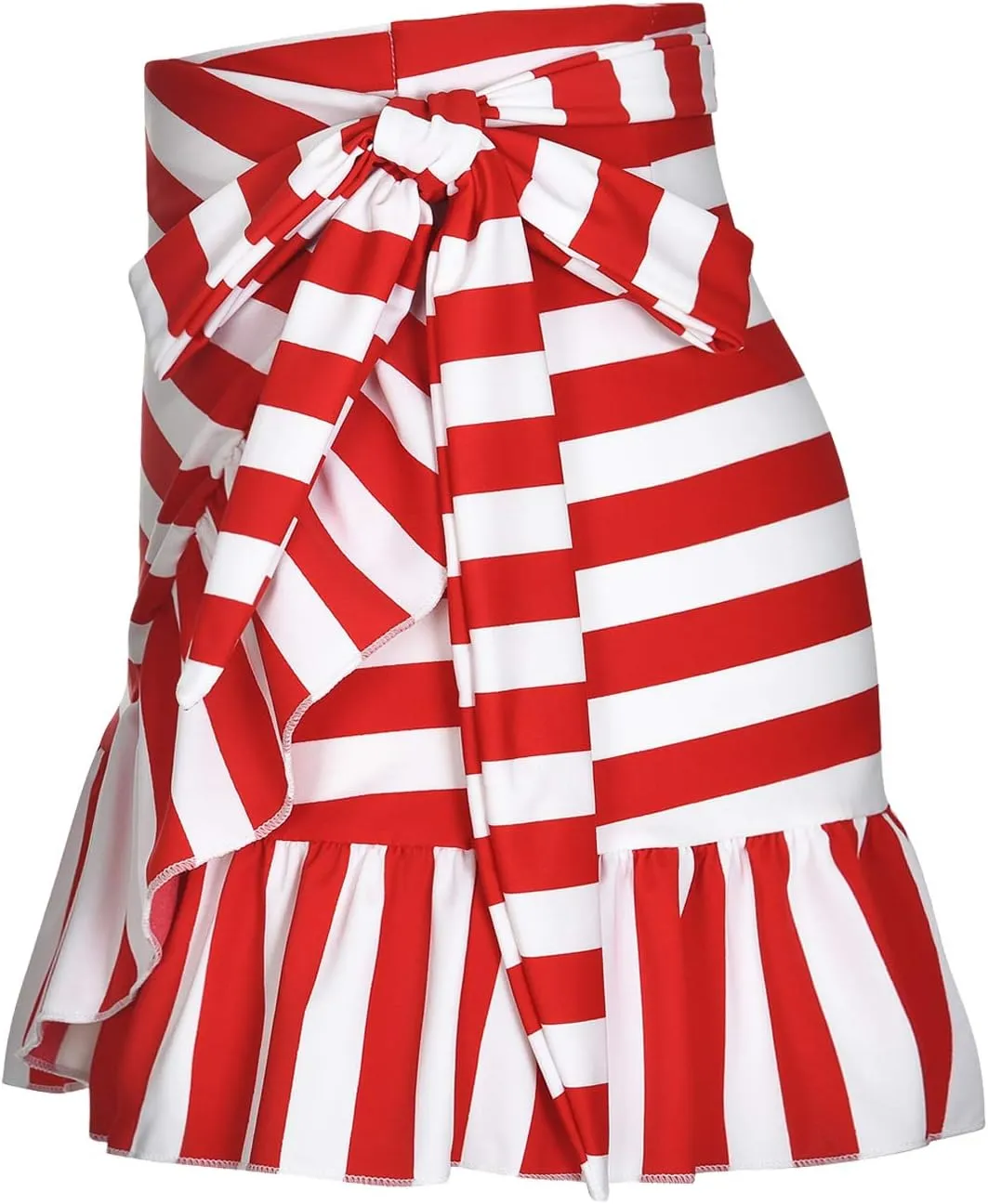 ChinFun Women's Ruffle Sarongs Beach Wrap Cover Up Swimwear Bikini Bottoms High Waisted Tankini Swim Skirts Swimdress