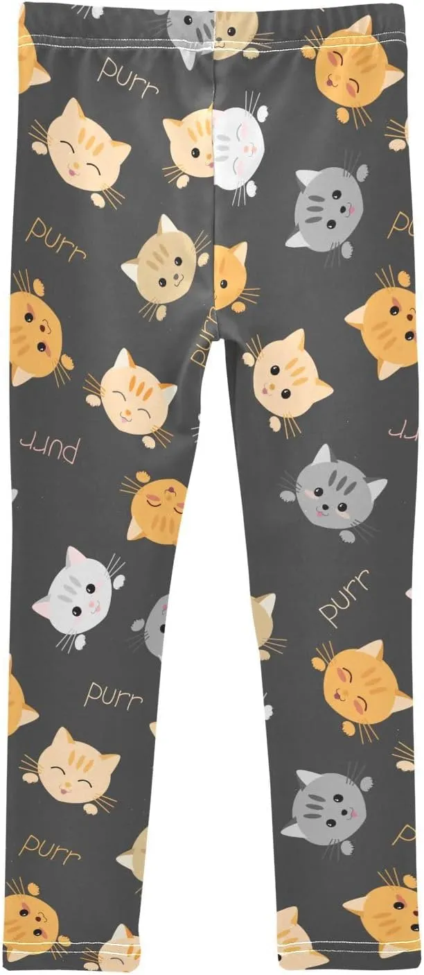 Emelivor Toddler Girls Leggings Comfortable Stretch Pants Athletic Leggings for Kids Girls Toddler 4-10 Years