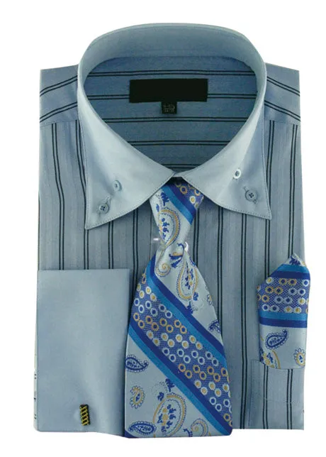 Fortino Landi AH601-BLU Mens Shirt