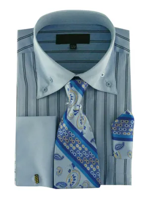 Fortino Landi AH601-BLU Mens Shirt