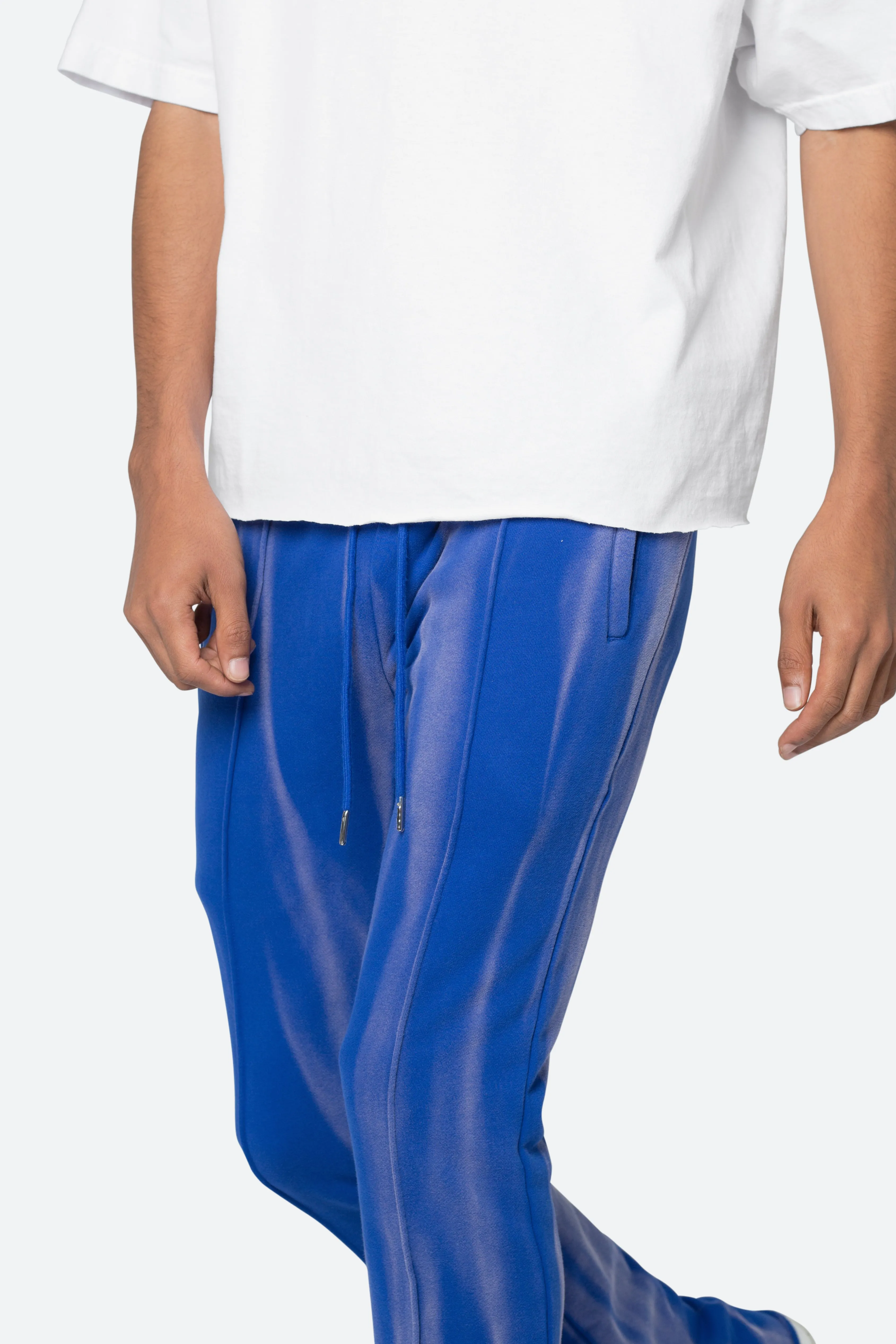 French Terry Flare Sweatpants - Blue