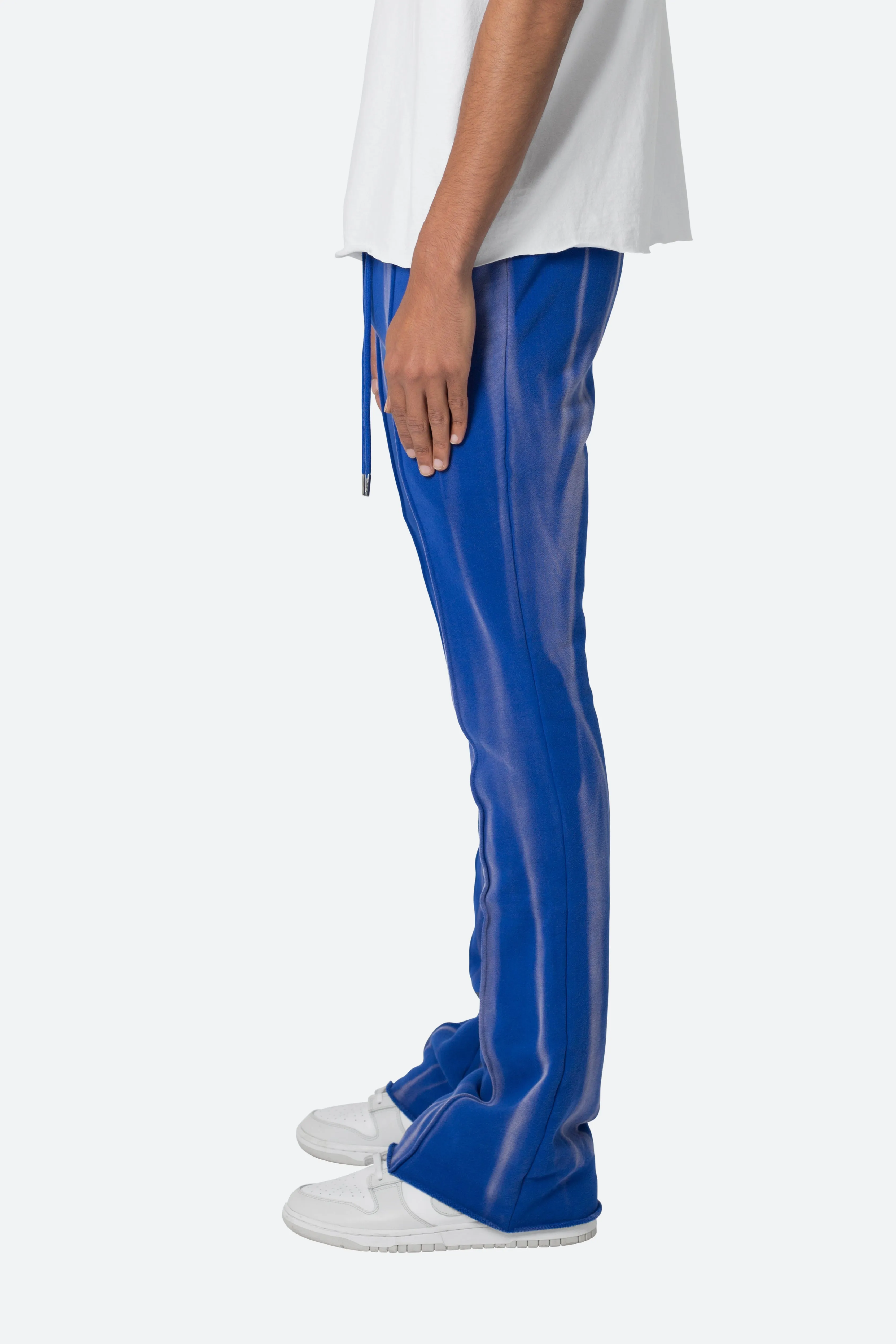 French Terry Flare Sweatpants - Blue