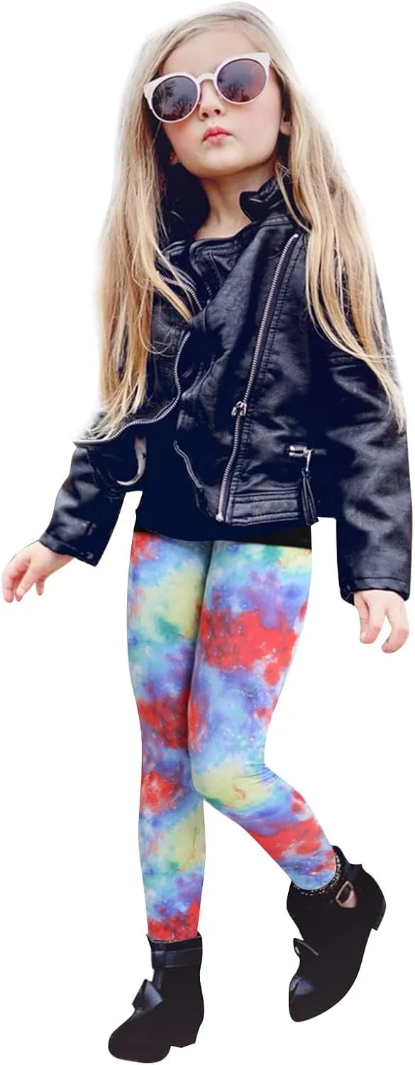 Girls' Leggings Kids High Waist Stretch Athletic Dance Yoga Pants Toddler Workout Active Leggings Fashion Streetwear