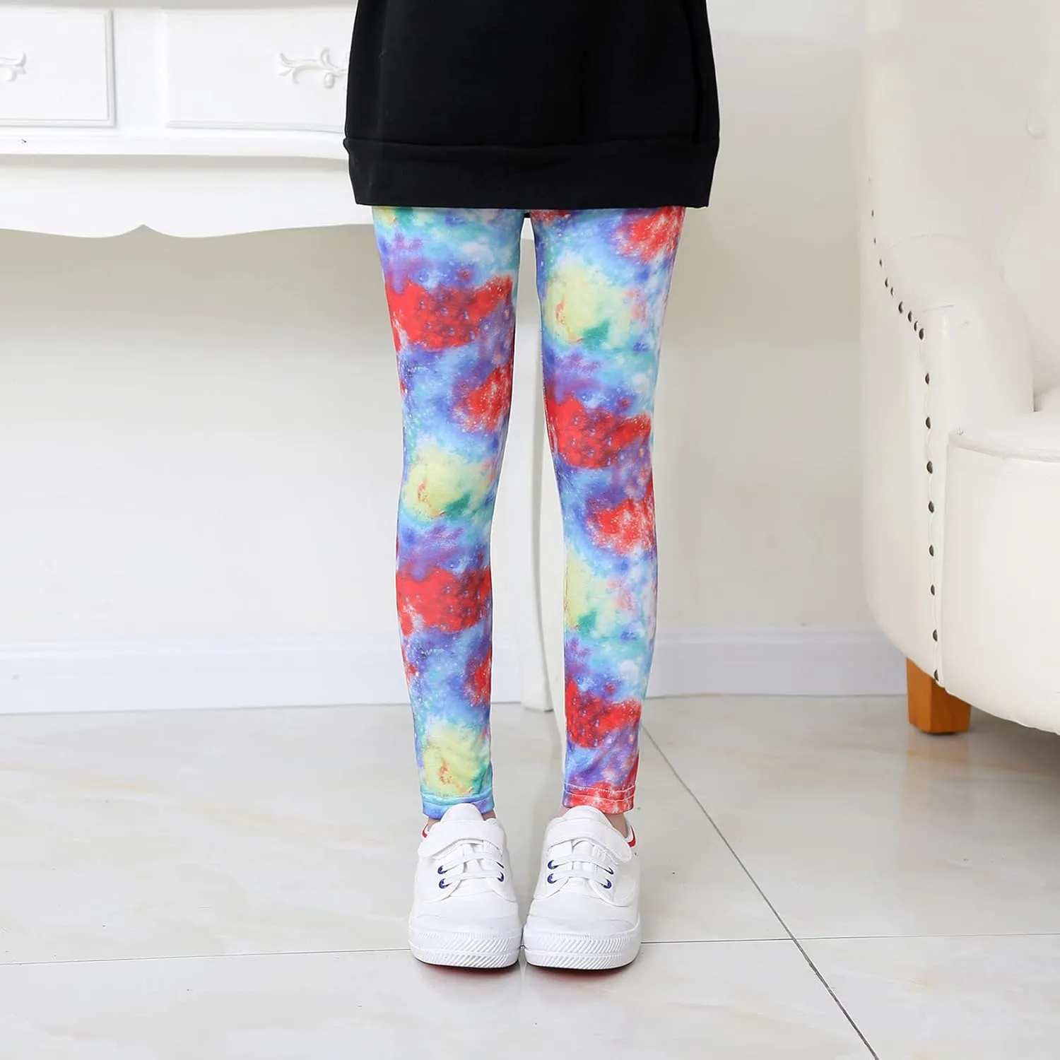 Girls' Leggings Kids High Waist Stretch Athletic Dance Yoga Pants Toddler Workout Active Leggings Fashion Streetwear