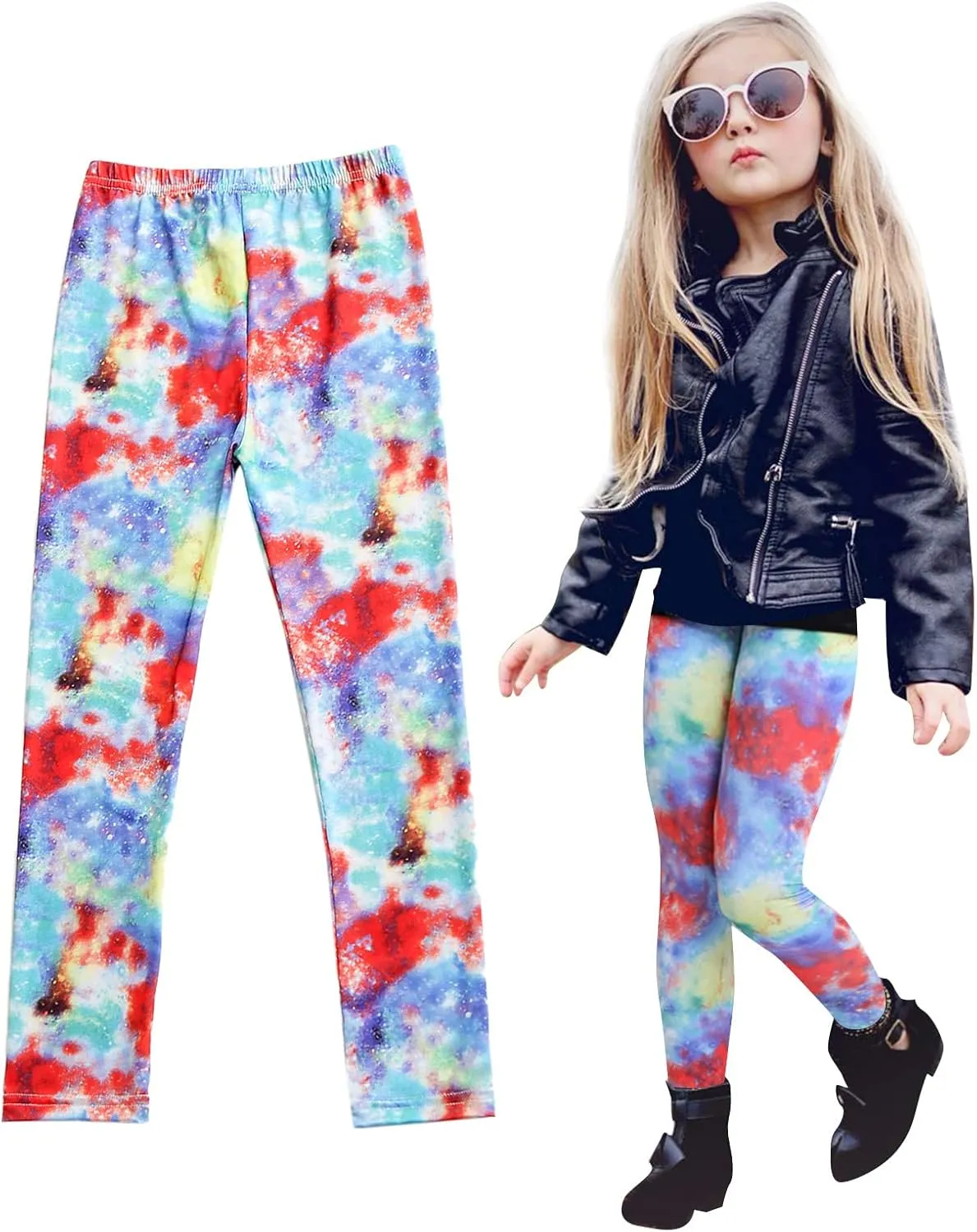 Girls' Leggings Kids High Waist Stretch Athletic Dance Yoga Pants Toddler Workout Active Leggings Fashion Streetwear