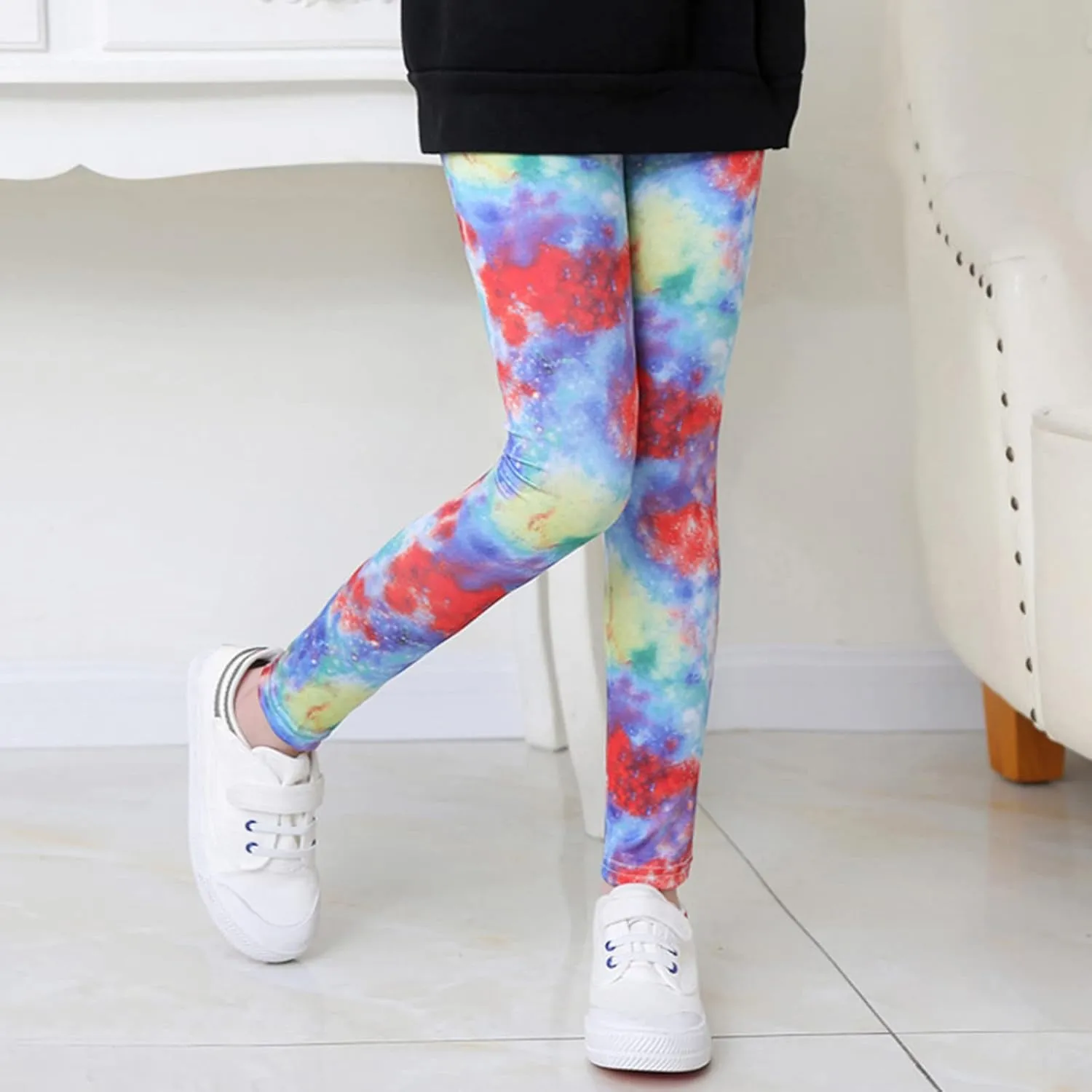 Girls' Leggings Kids High Waist Stretch Athletic Dance Yoga Pants Toddler Workout Active Leggings Fashion Streetwear