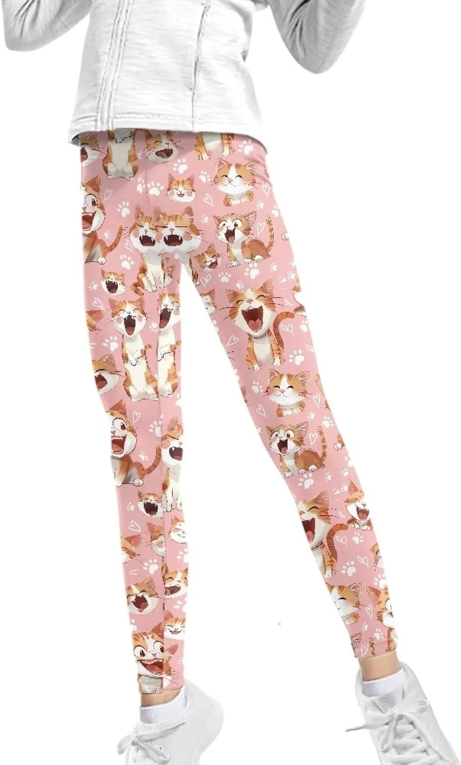 Girls Stretch Leggings Ankle Length 4-13 Years Kids
