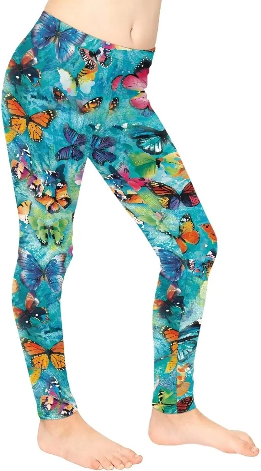 Girls Stretch Leggings Ankle Length 4-13 Years Kids