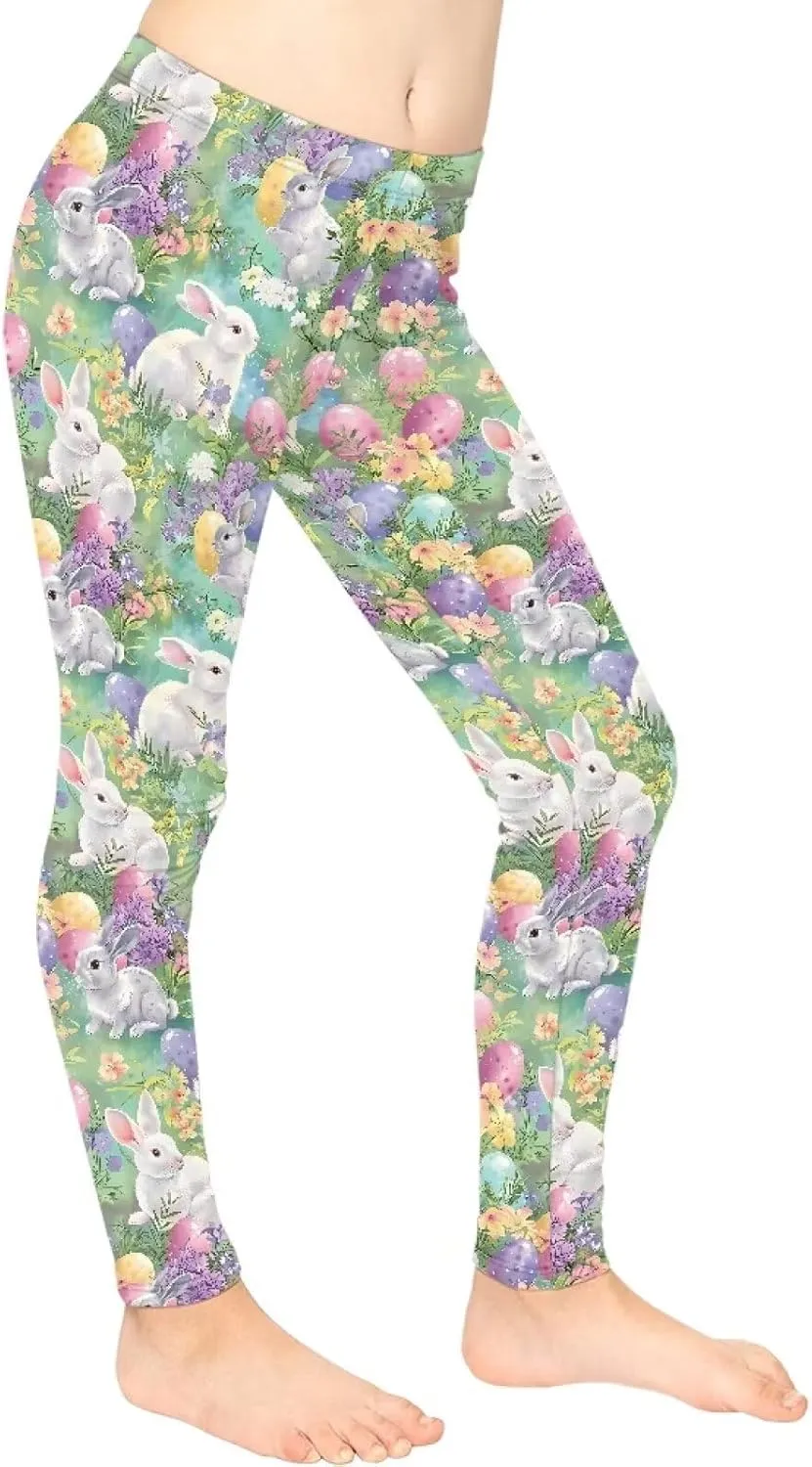 Girls Stretch Leggings Ankle Length 4-13 Years Kids