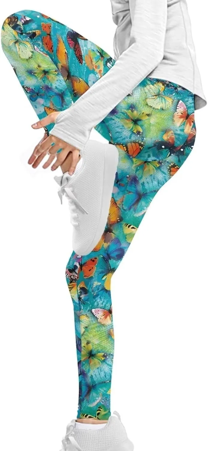 Girls Stretch Leggings Ankle Length 4-13 Years Kids