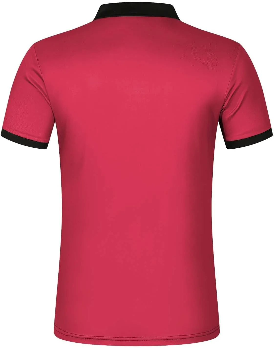 Golf Polo Shirt for Men Moisture Wicking Performance Quick Dry Tee Casual Work Stand Collar Summer Henley Shirts