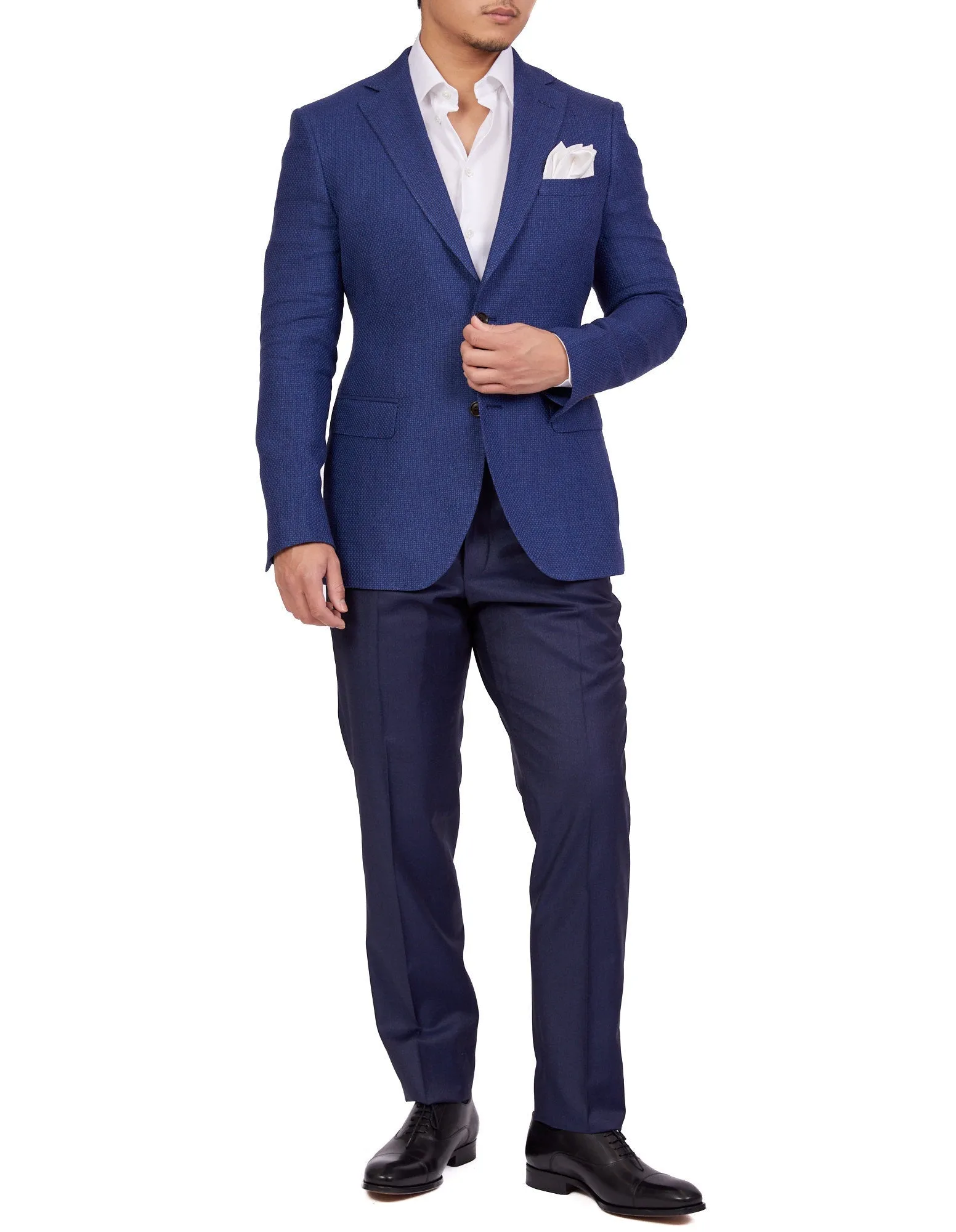 Henry Sartorial Corby Linen Blazer Navy REG