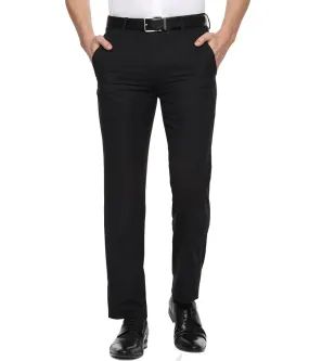 Men'S Black Cotton Slim Fit Official Formal Trouser For Work, Events, Parties