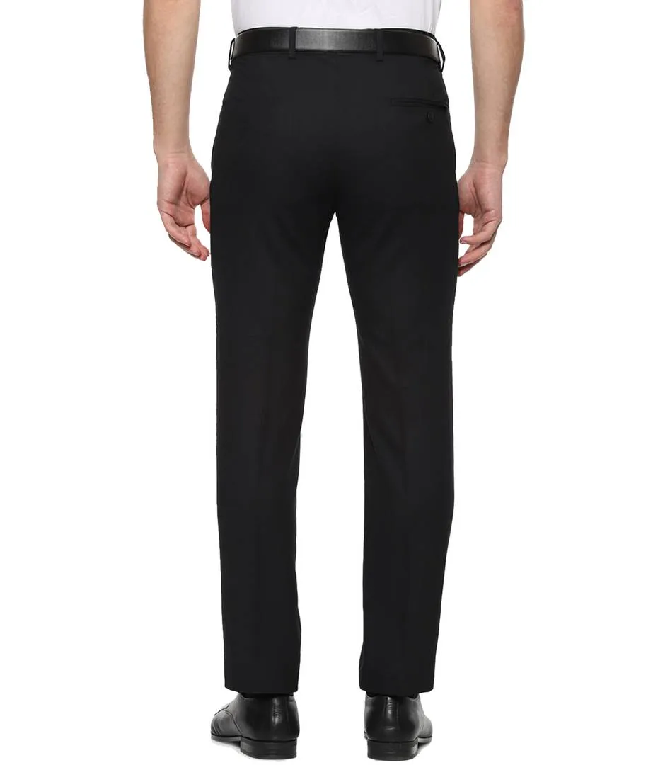 Men'S Black Cotton Slim Fit Official Formal Trouser For Work, Events, Parties
