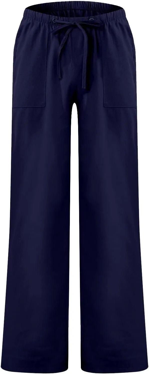 Mens Casual Cargo Pants Elastic Waist Stretch Drawstring Relaxed Fit Tactical Work Joggers Pants, S-5XL