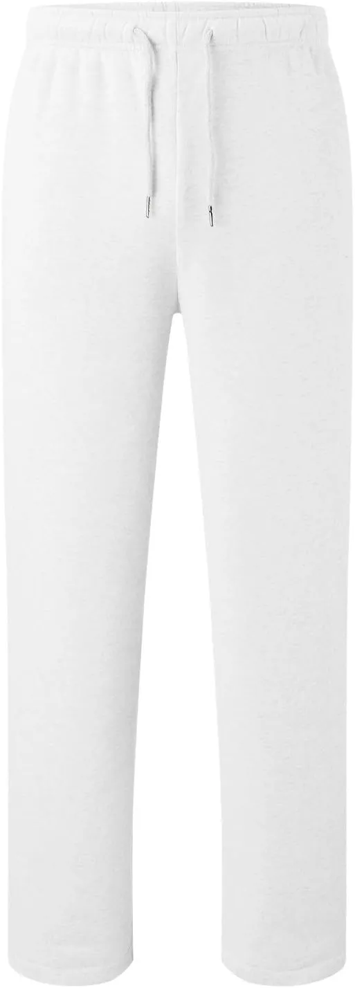 Mens Sweatpants Open Bottom Relaxed Fit Tall Fleece Jogger Sweatpants with Pockets Baggy Gym Athletic Sweat Pants