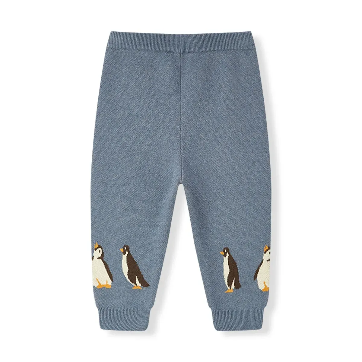 Penguin Family Knitted Birdseye Jacquard Sweatpants