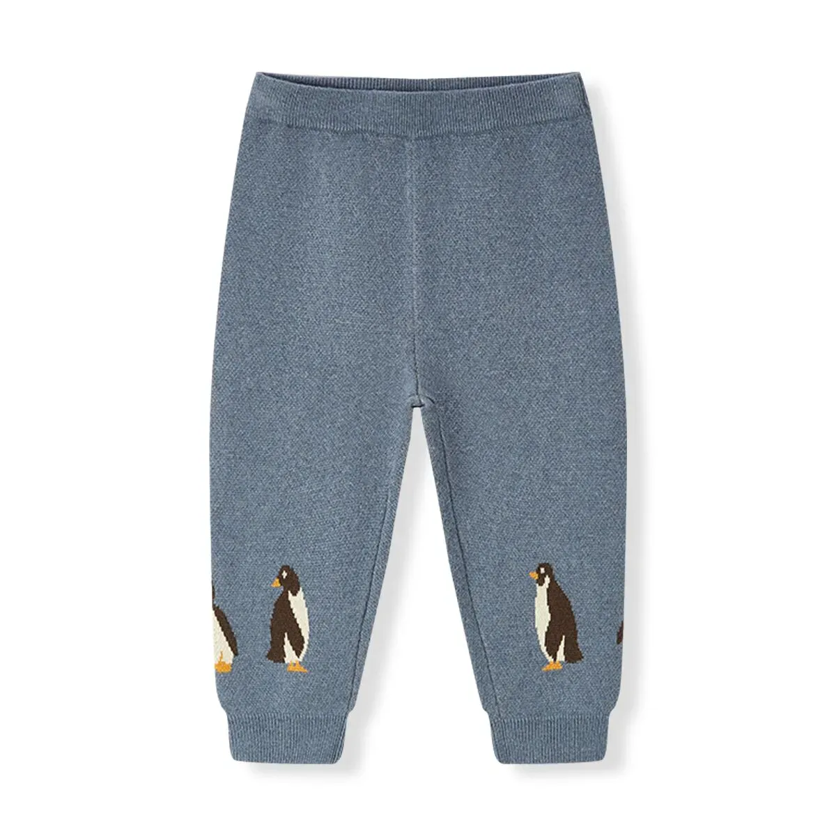 Penguin Family Knitted Birdseye Jacquard Sweatpants