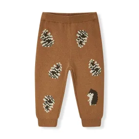 Pinecone & Hedgehog Knitted Birdseye Jacquard Sweatpants