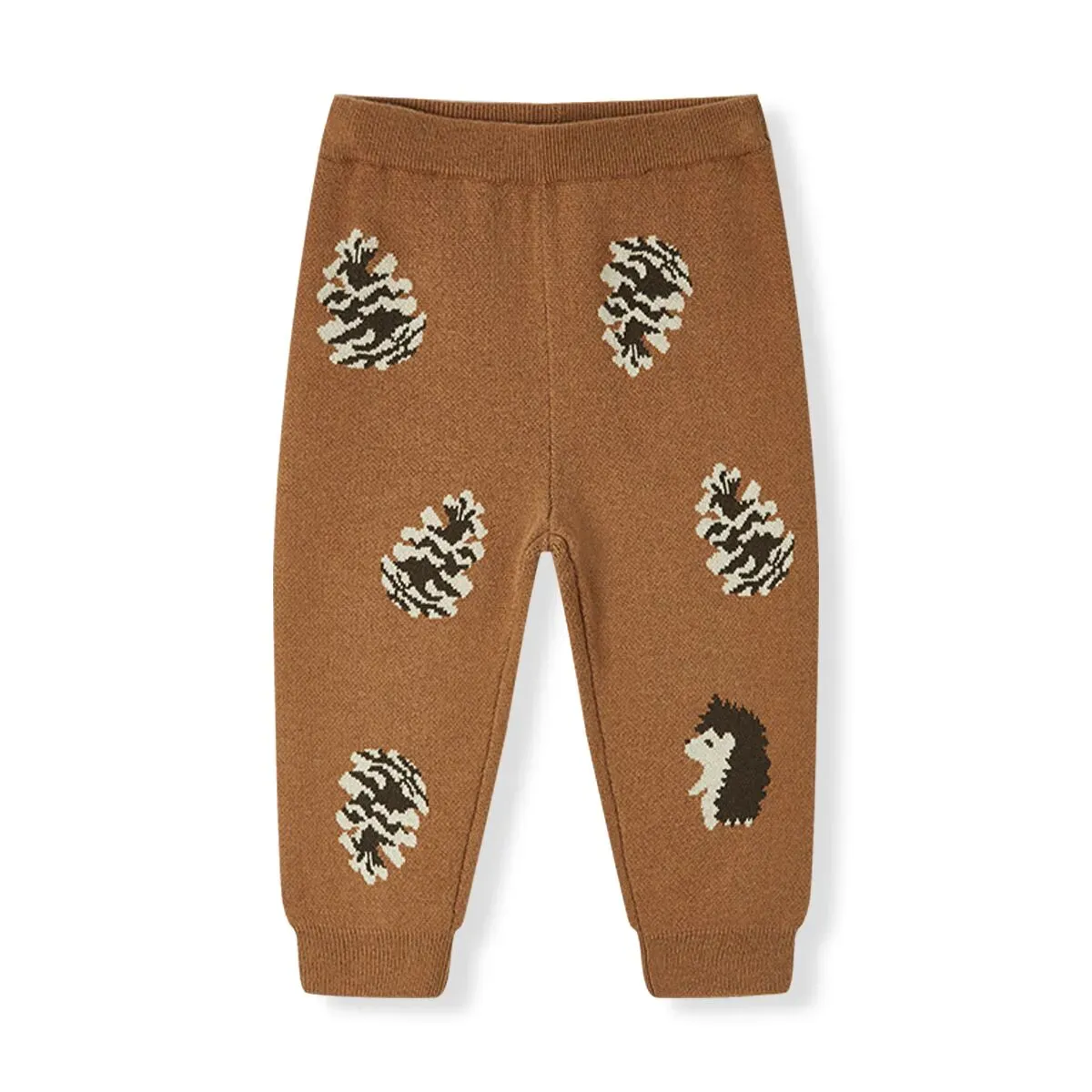 Pinecone & Hedgehog Knitted Birdseye Jacquard Sweatpants