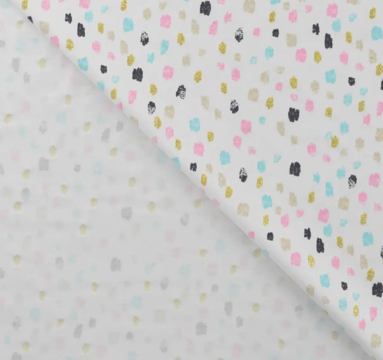 PINK GLITTER SPRINKLES COTTON JERSEY PER METRE