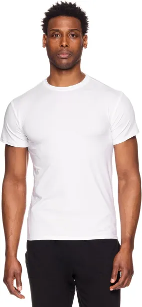 RBX Active Crewneck Undershirts for Men, Short Sleeve Soft and Breathable 2-Pack Moisture Wicking T-Shirts