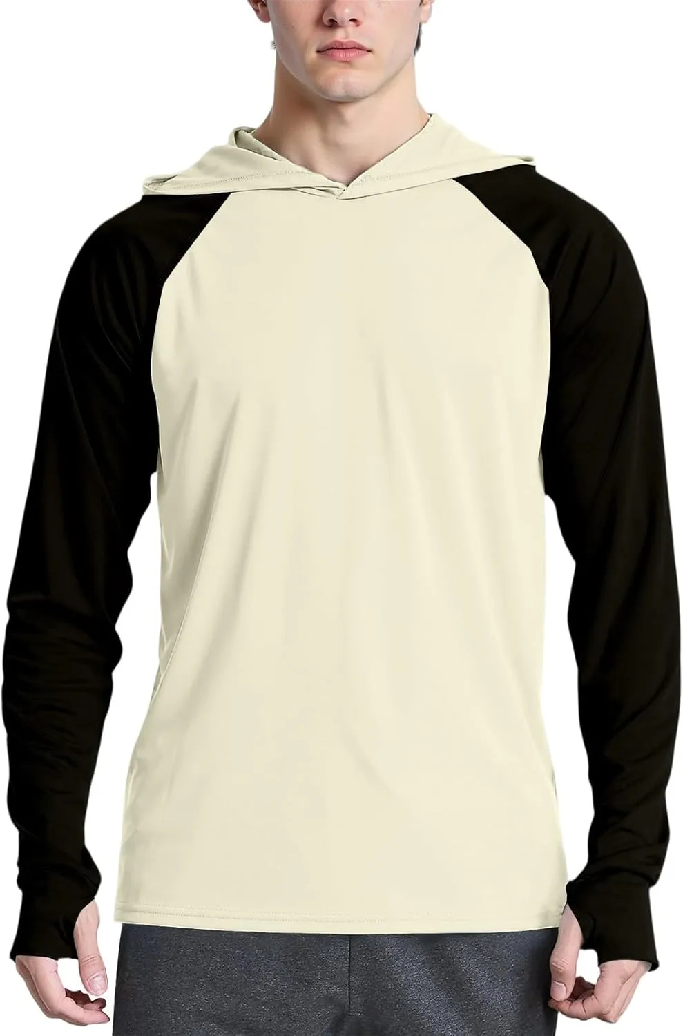 Sun Protection Shirt for Men Ice Silk Raglan Long Sleeve Lightweight Breathable Rash Guard SPF/UV Fishing Shirt