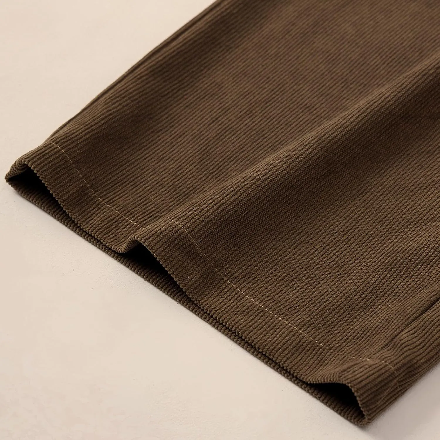 Womens Cotton Linen Straight Leg Pants High Waisted Drawstring Stretchy Business Work Casual Trousers with Pockets